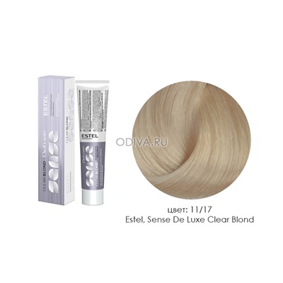 Estel, Sense De Luxe Clear Blond - полуперманент. крем-краска (11/17 Оч.св.блонд пепел-корич.), 60мл