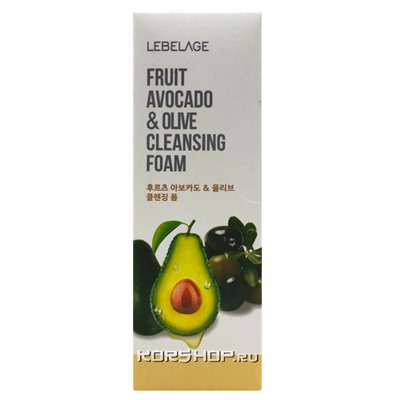 Пенка для умывания с авокадо Fruit Avocado & Olive Lebelage, Корея, 100 мл