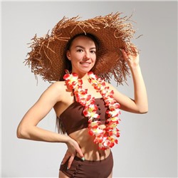 Гавайское ожерелье "Крупные цветы", цвета МИКС 318986