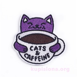 Нашивка «Cats & caffeine»