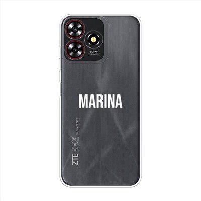 Силиконовый чехол My name is Marina на ZTE Blade V50 Smart