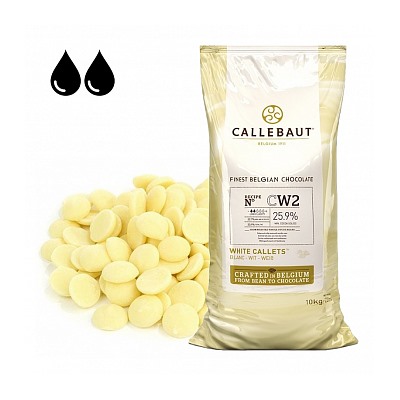 Шоколад Callebaut белый 25%, (мешок 10 кг) (CW2NV-595)