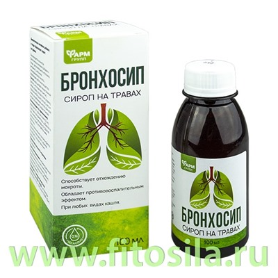 Бронхосип сироп на травах, 100 мл БАД "Фармгрупп"