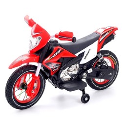 Электромотоцикл «Кросс», пневматические колеса, цвет красный 5166222