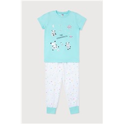 Пижама для девочки Crockid К 1526 аквамарин + радужный звездопад