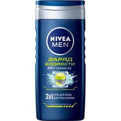 Гель для душа Nivea MEN Заряд бодрости 2в1 с экстрактом ментола 250мл