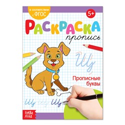 Раскраска пропись «Прописные буквы», 20 стр.