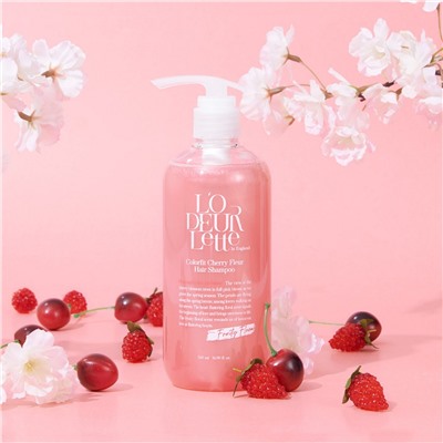 LODEURLETTE Парфюмированный шампунь для волос c ароматом цветка вишни / In England Colorfit Cherry Fleur Hair Shampoo, 500 мл