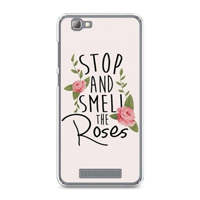 Силиконовый чехол Stop and smell the roses на ZTE Blade A610