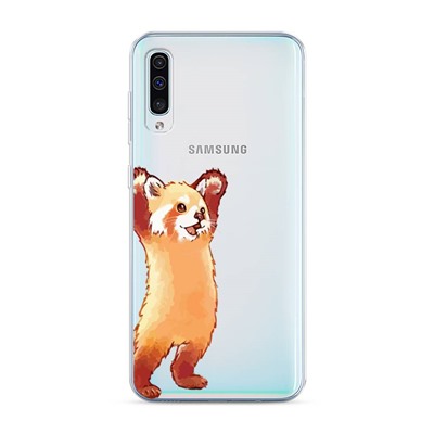 Силиконовый чехол Красная панда в полный рост на Samsung Galaxy A50