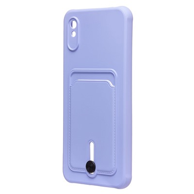 Чехол-накладка - SC304 с картхолдером для "Xiaomi Redmi 9A/Redmi 9i" (dark violet)