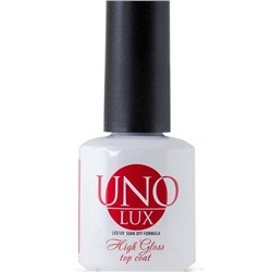 UNO LUX High Gloss top coat, топ без липкого слоя LUX 15 ml