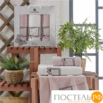 11291 Комп. Пол. MERZUKA махр. в короб. (50x90/2)(70х140/1) 3 шт. CLASSY светло-розовый