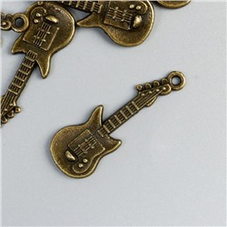 Декор для творчества металл "Гитара" бронза 2,2х0,5 см