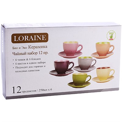 30450 Чайный набор Loraine 12пр керамика LR (х6)