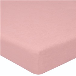 Простыня на резинке махровая 80х200 / розовый