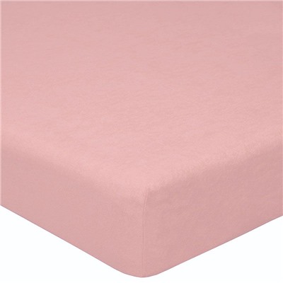 Простыня на резинке махровая 80х200 / розовый