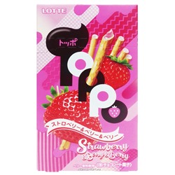 Хрустящие палочки со вкусом клубники Toppo Lotte, Япония, 72 г. Акция