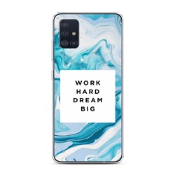 Силиконовый чехол Work hard разводы на Samsung Galaxy A51