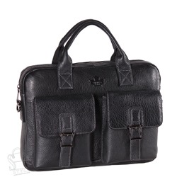 Портфель мужской кожаный 0993 black Zinixs