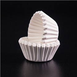 Капсулы бумажные для конфет Белые 35*23 мм, 20-25 шт