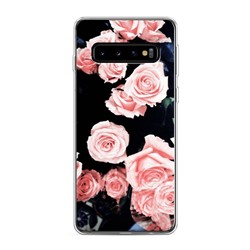 Силиконовый чехол Чайные розы на Samsung Galaxy S10