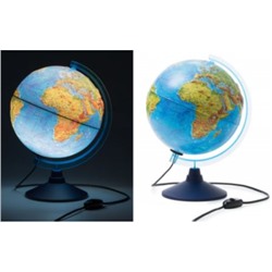Глобус 25 см физический с подсветкой Классик Евро Рельефный Ке022500194 Globen