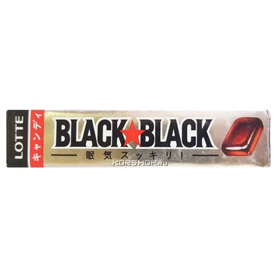Леденцы Black Black Candy, Lotte, Япония, 44 г.