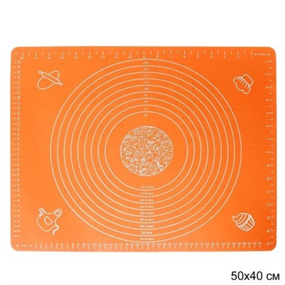 Силиконовый коврик 40х50 см / GY-633-N /уп 100/ оранжевый 0,170