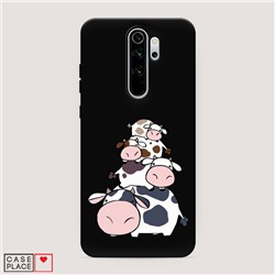 Матовый силиконовый чехол Happy cows на Xiaomi Redmi Note 8 Pro
