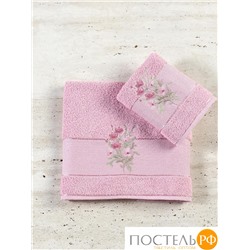Набор махровых полотенец Diva Afrodita 2пр (50х90+70х140) Шарм 100 % хлопок темно-розовый (73742)