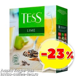 чай Tess "Lime" зелёный с цедрой цитрусовых 1,5 г*100 пак.