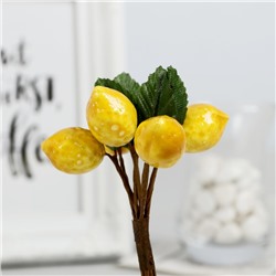 Декор для творчества "Лимончики" 11 см (1 набор=1 букету) в букете 6 плодов