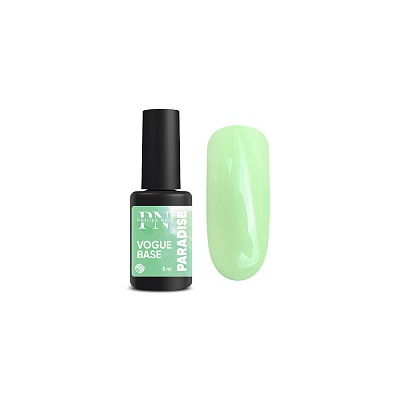 Patrisa nail, VOGUE base - салатовая база с микроблеском (Paradise), 8 мл