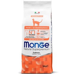 Cухой корм Monge Cat Speciality Line Monoprotein Adult для кошек, из лосося, 10 кг