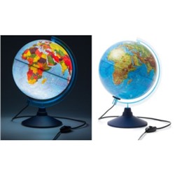 Глобус 25 см физико-политический с подсветкой Классик Евро Ке012500191 Globen