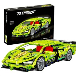 Конструктор JIQILE Technique Racing Car Гоночная машина " Lamborghini " ( зеленая ) , 499 детали
