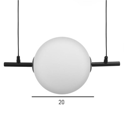Светильник "Пузырь матовый" 1хLED 12Вт черный 50x20x120 см