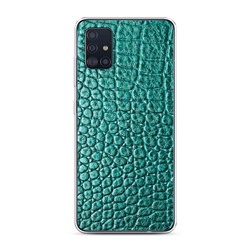 Силиконовый чехол Бирюзовая змея на Samsung Galaxy A51