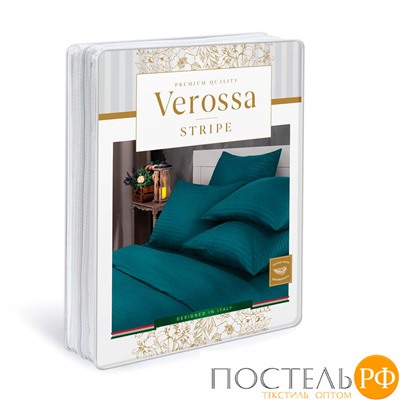 Комплект постельного белья "Verossa" Stripe Семейный Blumarine КПБ VRT 3010 70009 ST13 23 (Чемодан ПВХ)