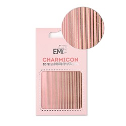 EMI, Charmicon 3D Silicone Stickers - 3D-наклейки для ногтей №117 (Линии золото)