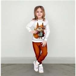 Детский костюм со свитшотом Ученая лисичка