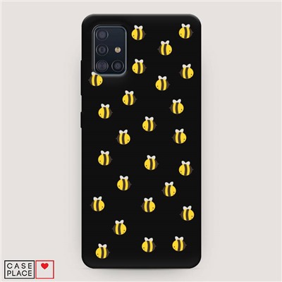Матовый силиконовый чехол Пчелки на Samsung Galaxy A51