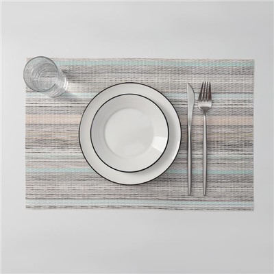 Салфетка сервировочная на стол «Дождь», 45×30 см, цвет серый