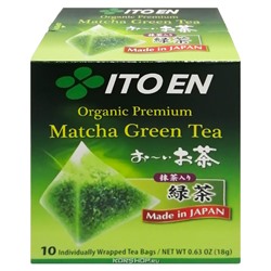Органический зеленый чай Премиум с добавлением Матча Itoen, Япония, 18 г*10 шт. Акция