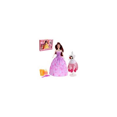 Кукла-модель "Кира" с набором платьев и аксессуарами МИКС 7558971