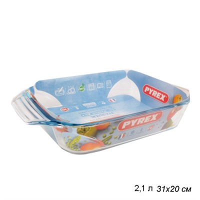 Блюдо 31х20 см Pyrex Irresistible / 407B000/7046 /7146/уп 6/ прямоугольное