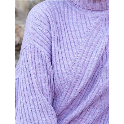 Свободный свитер тонкой вязки из теплой пряжи с шерстью