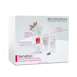 Bioderma - Набор для чувствительной кожи (увлажняющий крем AR 40 мл + BB-крем AR 40 мл + мицеллярная вода 100 мл) - Sensibio