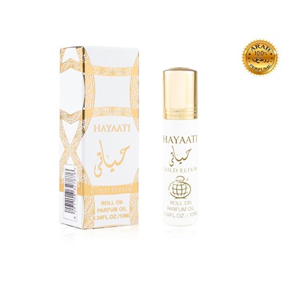 Масляные духи Fragrance World Hayaati Golg Elixir, Edp, 10 ml (ОАЭ ОРИГИНАЛ)